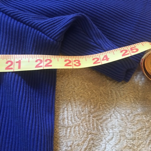 PS Casual blue ribbed short sleeve top Size 1X - Picture 5 of 8
